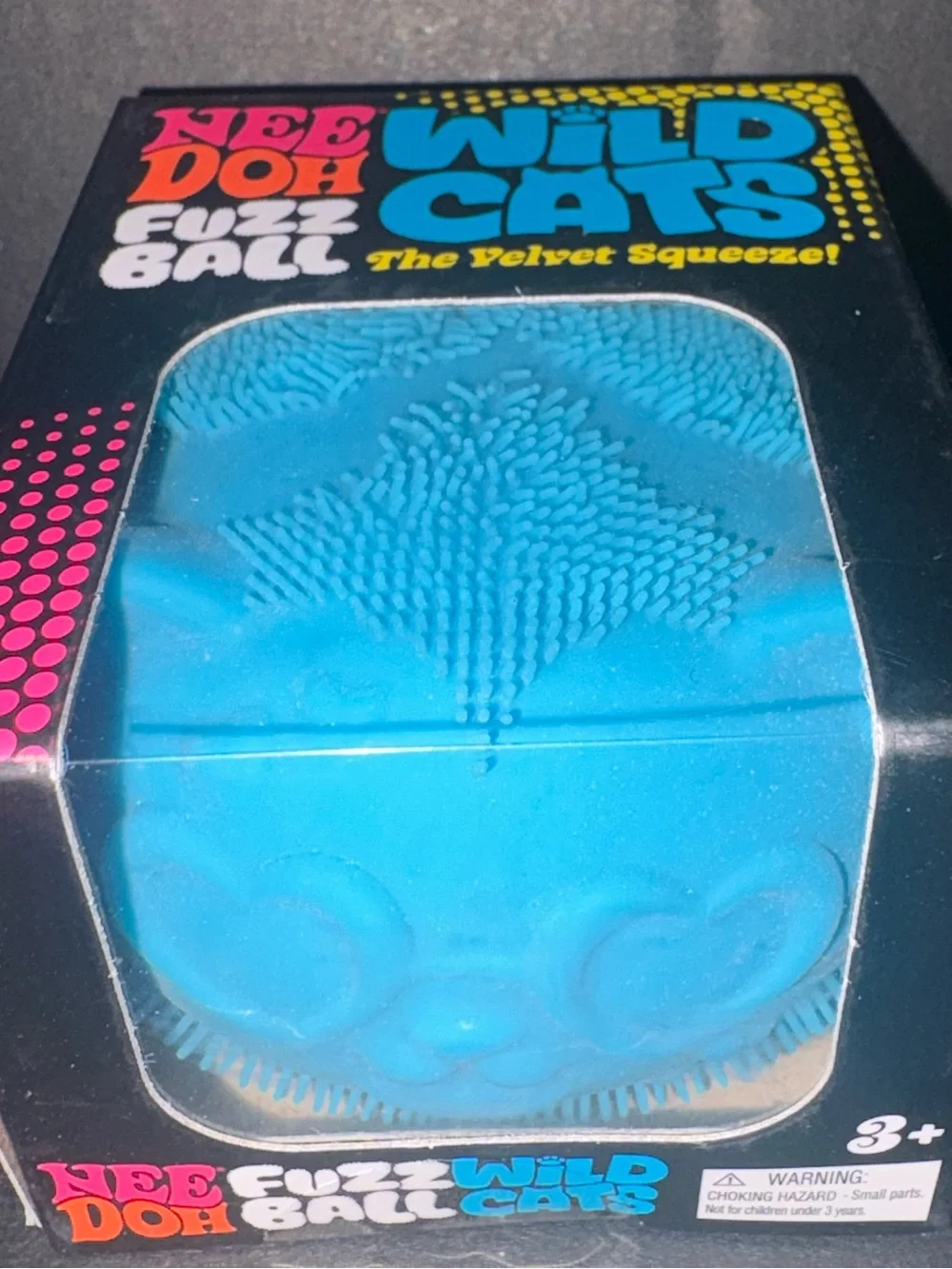 NeeDoh Wild Cats Blue Fuzz Ball